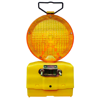 LAMPARA SEÑALIZACION TRAFICO AMARILLO C/BATERIA