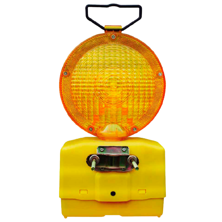 LAMPARA SEÑALIZACION TRAFICO AMARILLO C/BATERIA